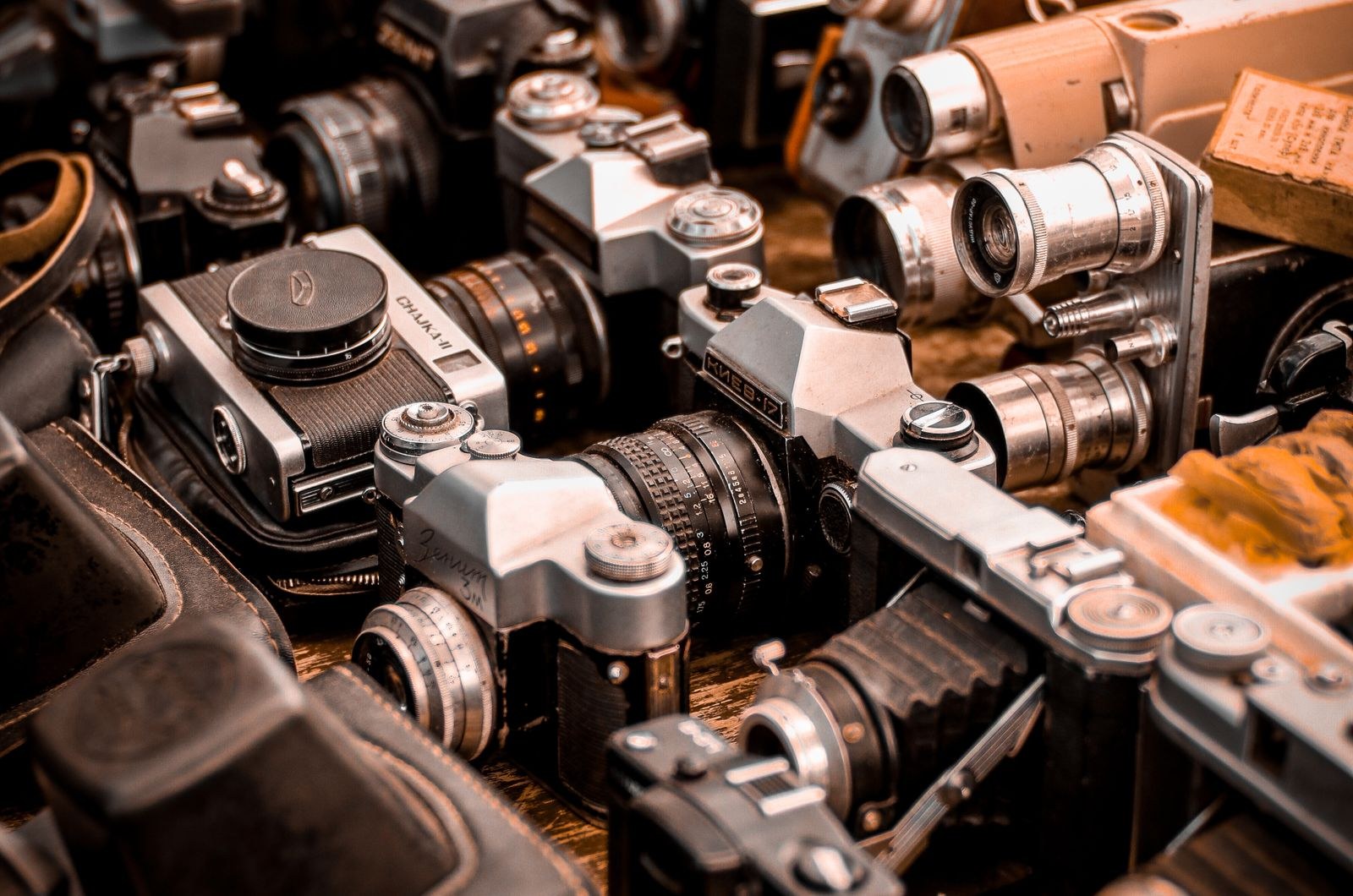 Cinema camera on a film set
